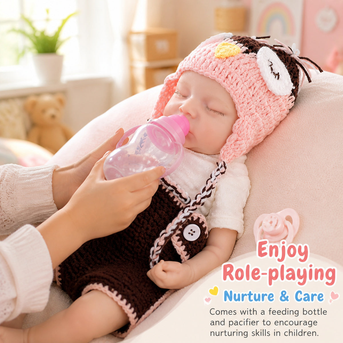 17 Inch Handmade Lifelike Reborn Doll Full Solid Silicone Body Realistic Newborn Baby Play Toy Gift for Girls & Doll Collectors