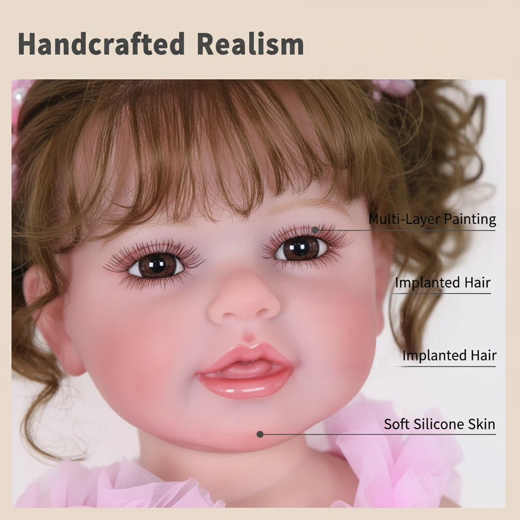 22inch full vinyl body reborn doll to accompany and give as a holiday collection gift for children