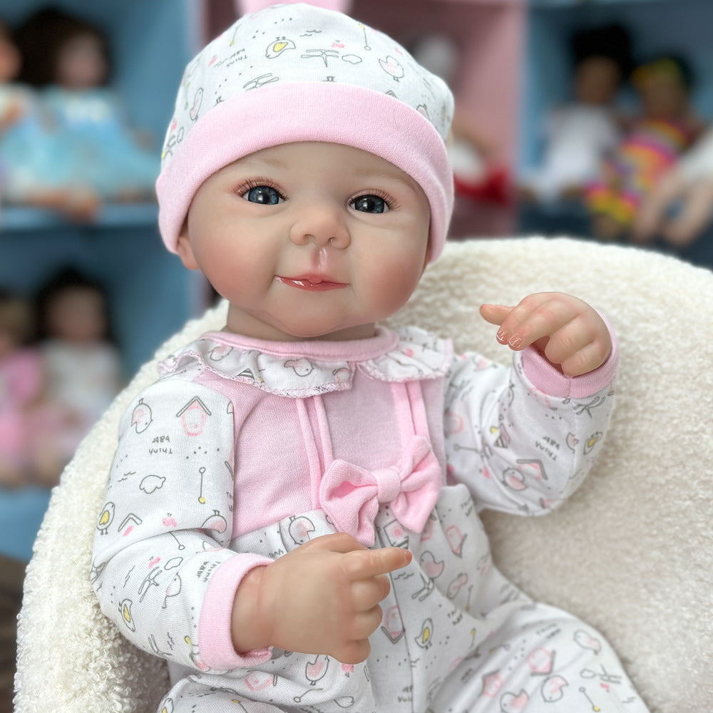 Full Vinyl 20 Inch Reborn Doll, Vivid Baby Features, Ideal Companion Toy for Children & Adult Hobbyists