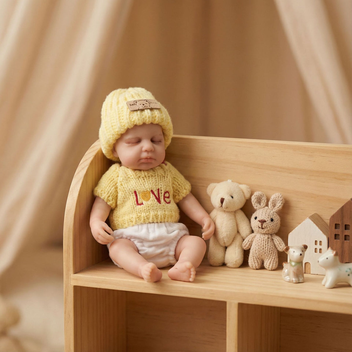 8 Inch Yellow Short Sleeve Set Full Silicone Reborn Doll