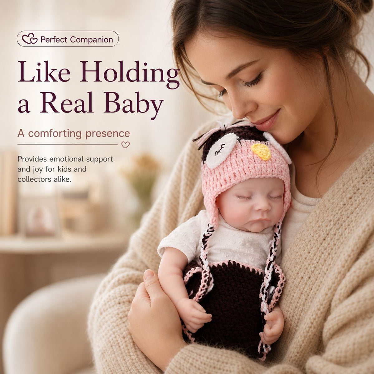 17 Inch Handmade Lifelike Reborn Doll Full Solid Silicone Body Realistic Newborn Baby Play Toy Gift for Girls & Doll Collectors