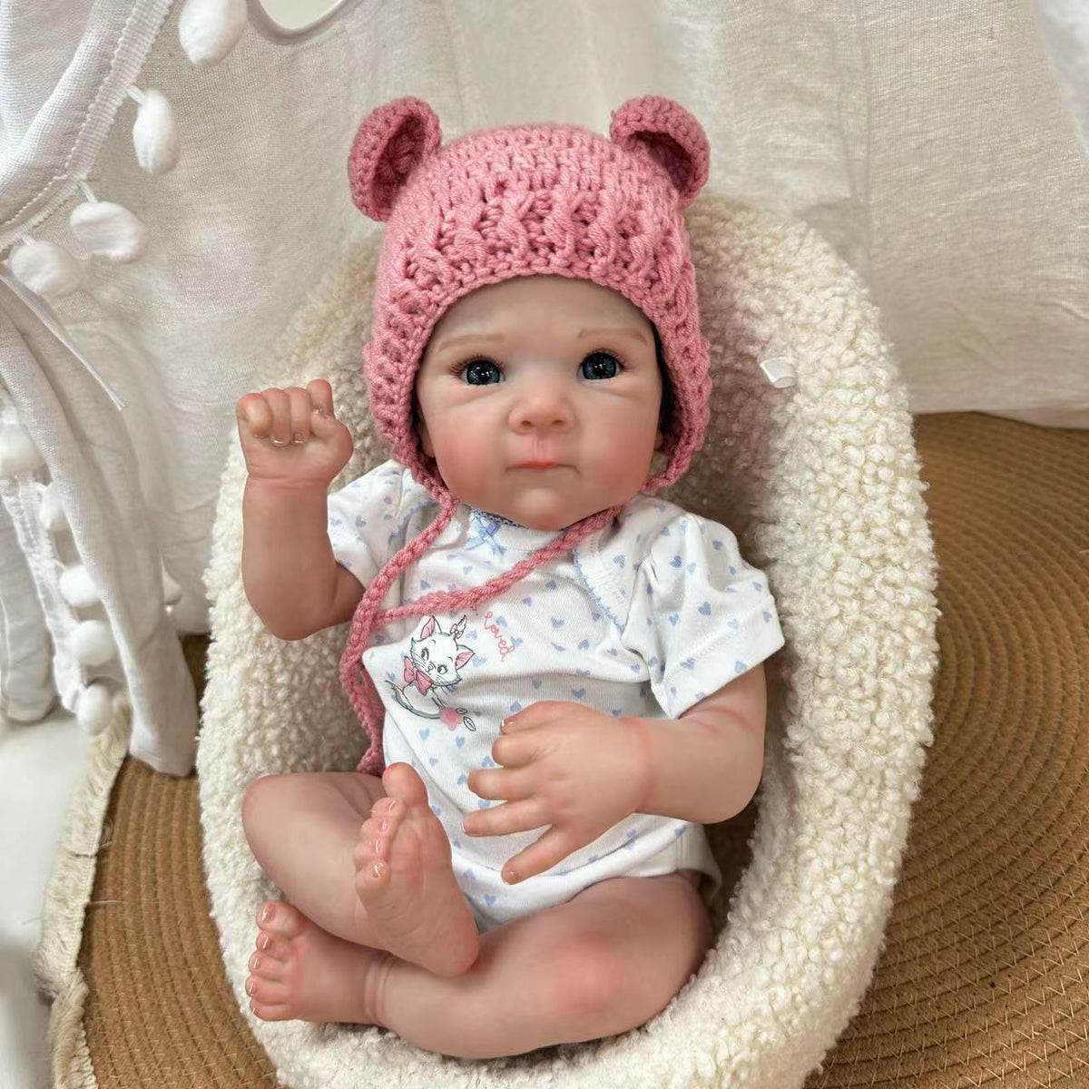 19 inch with Full Vinyl Body Touch Soft Newborn Baby Dolls Toys for Girls Reborn Dolls