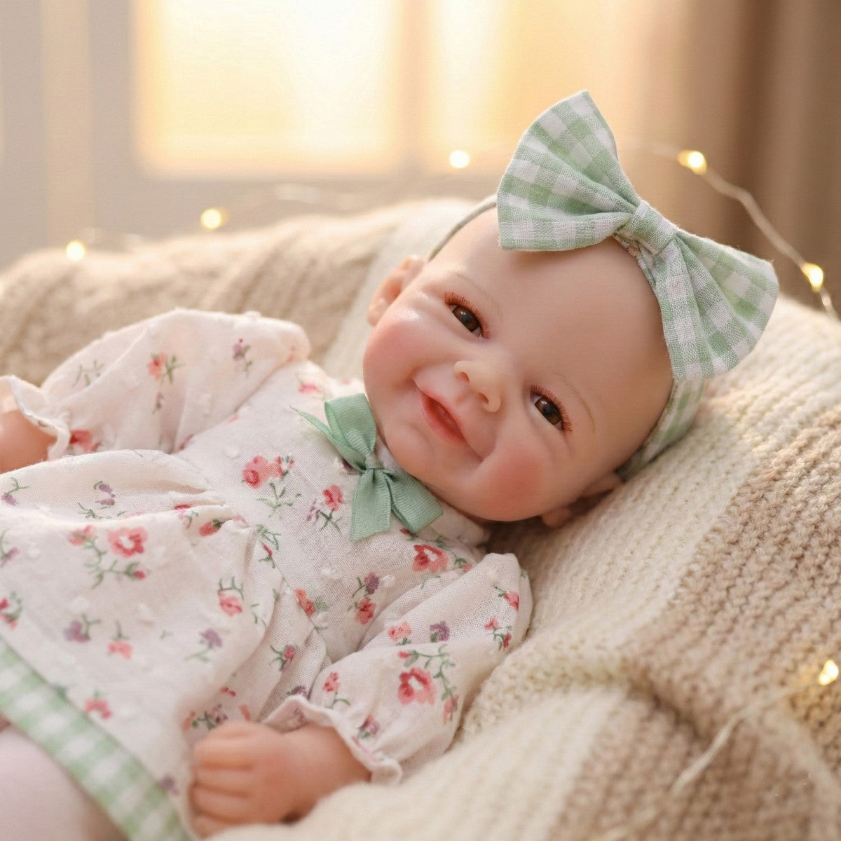 12 inch solid silicone reborn doll with real touch, can stretch 30cm with closed eyes, bald head simulation baby doll