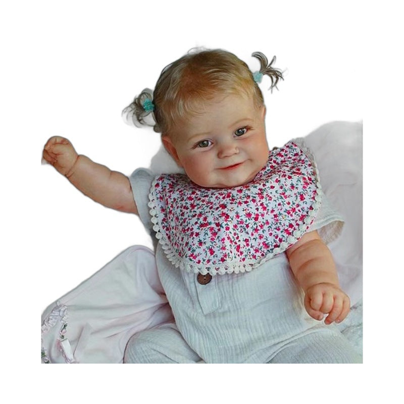 24 inch Reborn Doll Cloth Body Lifelike with Visible Veins Real Doll for gifts