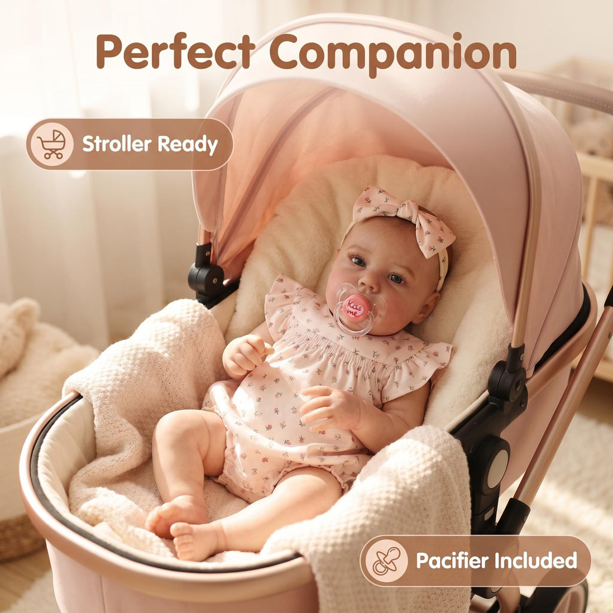 Lifelike Reborn Girl Doll 22 Inch with Cloth Body, Perfect Surprise Gift Idea For Christmas, Thanksgiving, Birthday and Year-Round Gifting