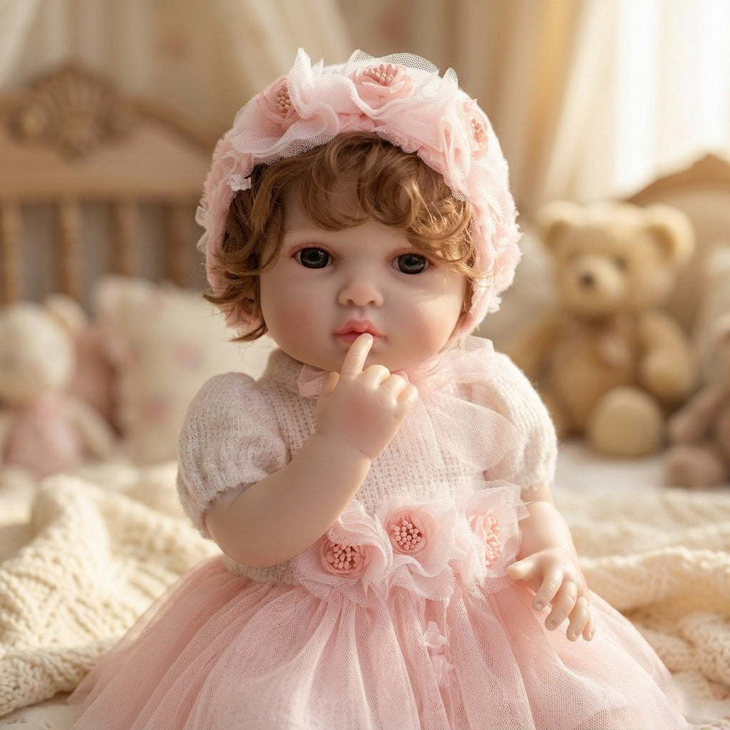 20inch/50CM reborn doll, hair transplant, fully vinyl body reborn doll, exquisitely hand-painted, 3D doll dress-up for gift and collectibles