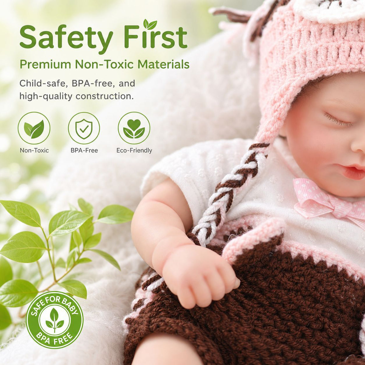 16 Inch Real Reborn Baby Doll with Full Solid Silicone Baby 3D Vein Real Skin Handcrafted Newborn Toy Ideal Gift for Kids Girls Collectors