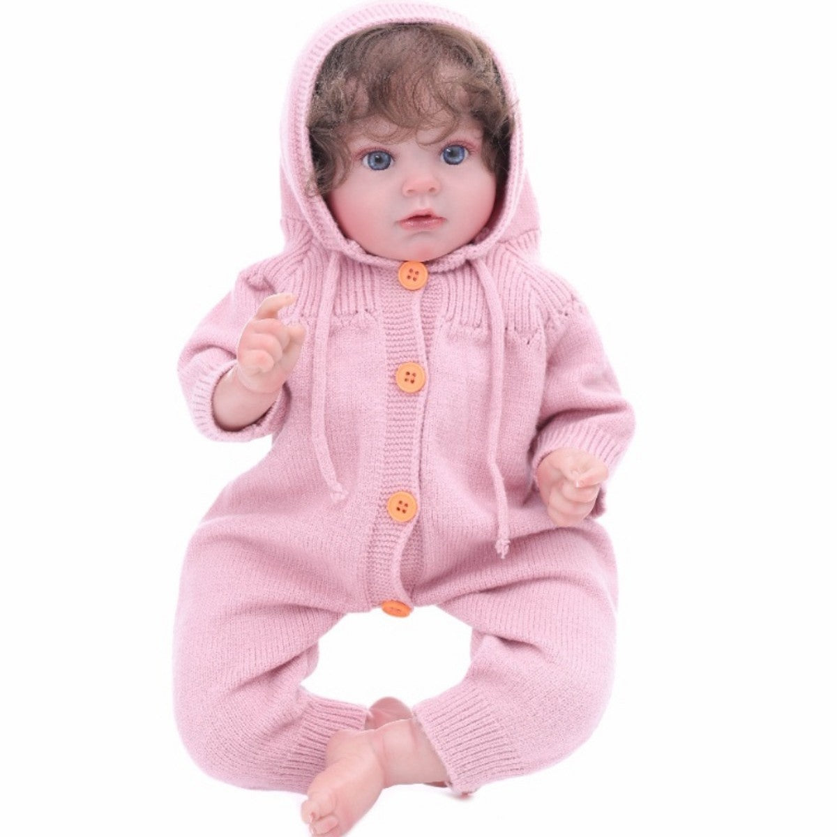 55CM Simulated Baby Hair Transplant Exquisite Painted Rebirth Doll Handmade Exquisite Painted 3D Doll