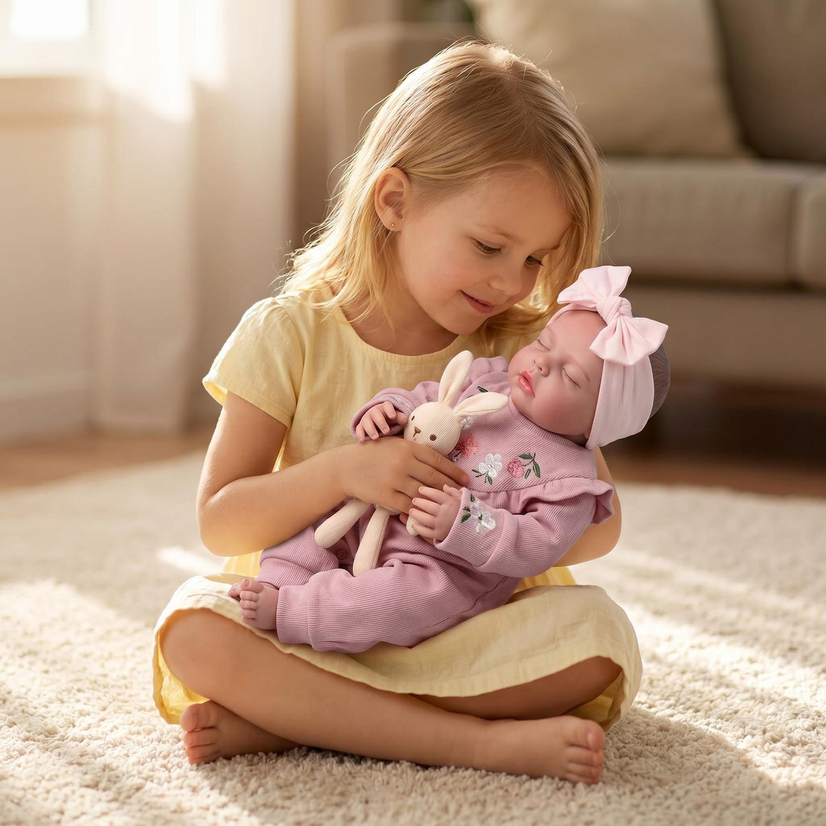 19 inch with Cloth Body Doll Realistic Vinyl Limbs With, For Therapeutic Companion & Hobby Collection