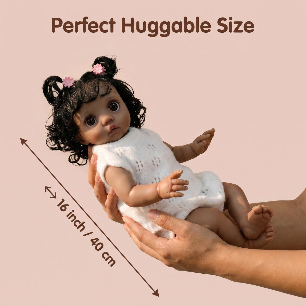 16 inch with Cloth Body Reborn Doll Breathable Knit Suit Premium Surprise Gift For Birthday Parties And Seasonal Holiday Celebrations