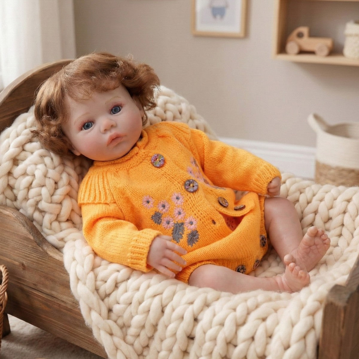 45CM Hair Transplant Reborn Doll Simulation Baby