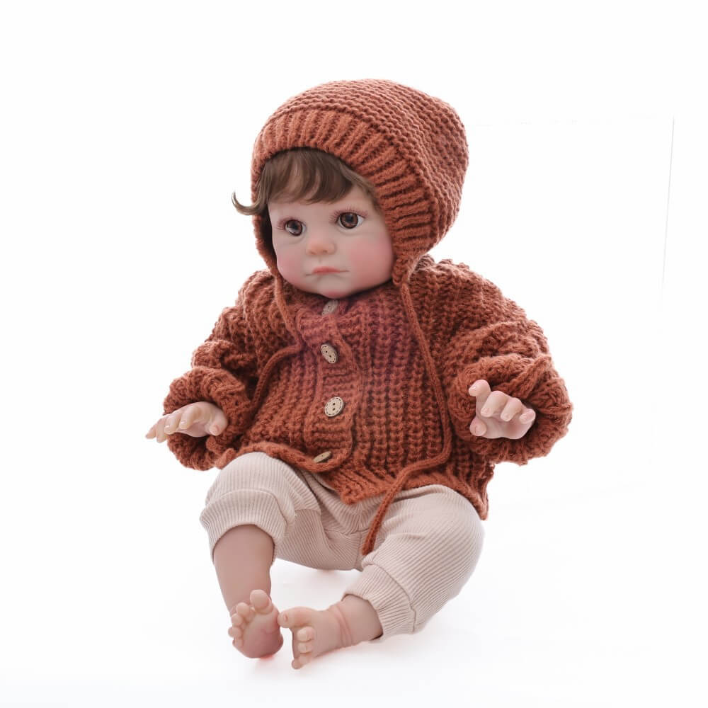 24 inch 60cm cloth height color hair transplant reborn baby 60cm simulated humanoid doll
