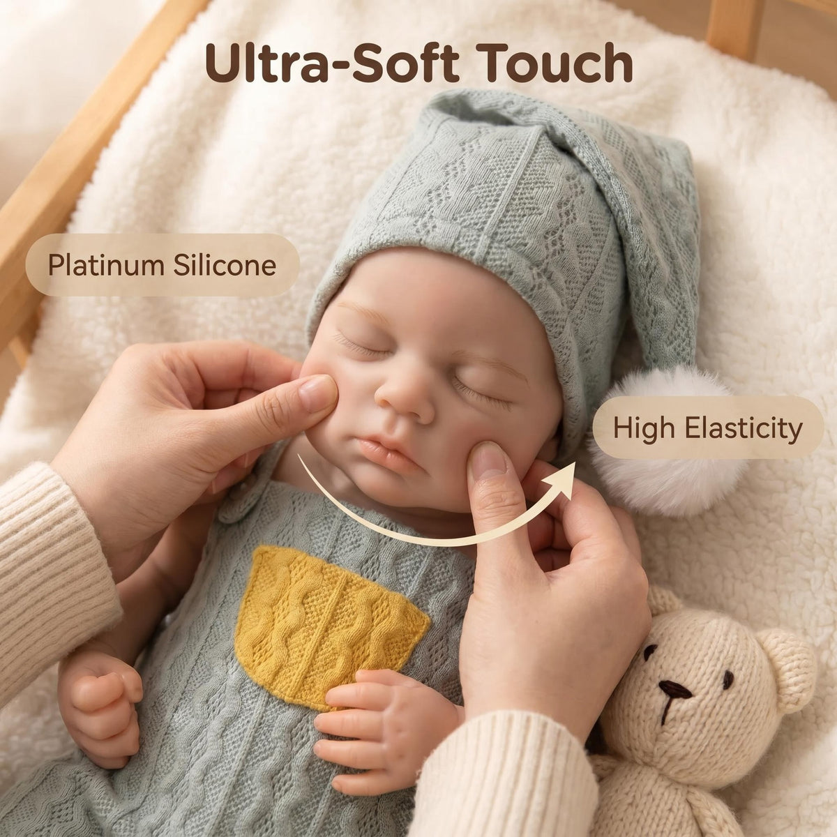 16 Inch Sleeping with Full Silicone Reborn Doll | Holiday & Birthday Companion Gift