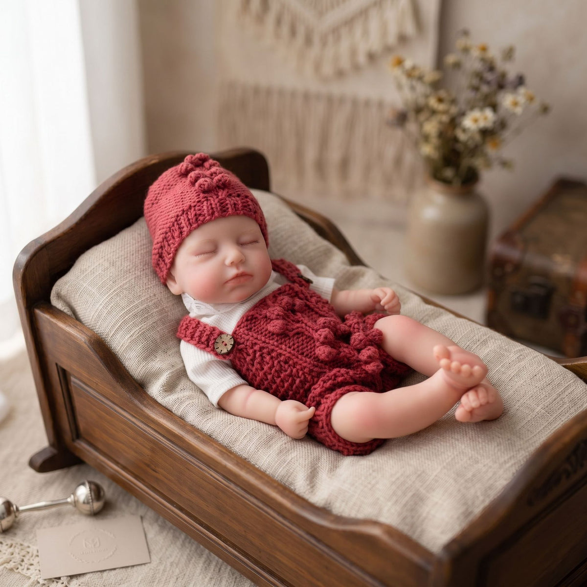 17 inch Lifelike Reborn Baby Doll - Realistic Full Silicone Newborn Toddler Toy for Ages 3+