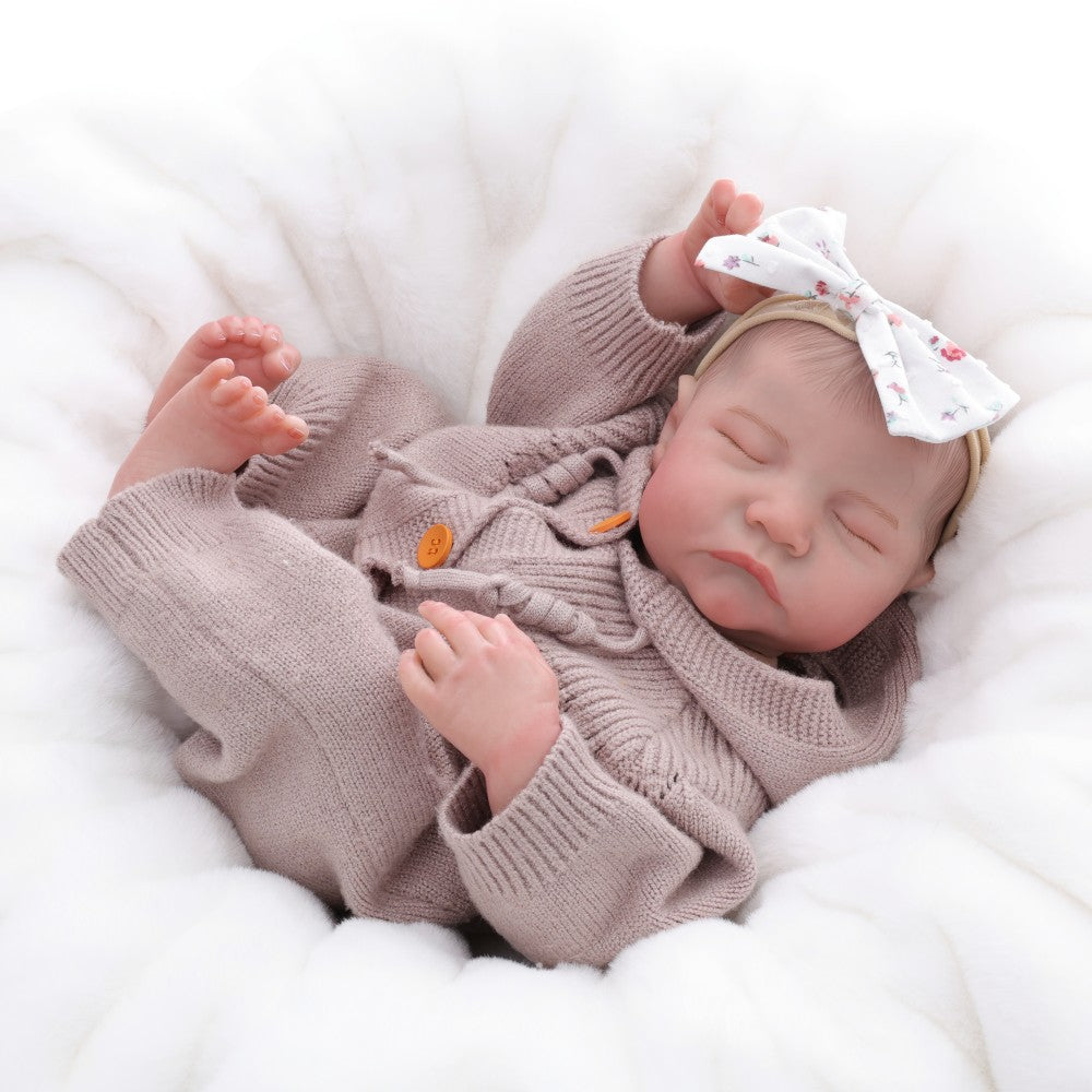 18" Lifelike Reborn Baby Doll - Premium Artist-Painted Sleeping Newborn - 45cm Boutique Collectible - Reborn Doll Australia