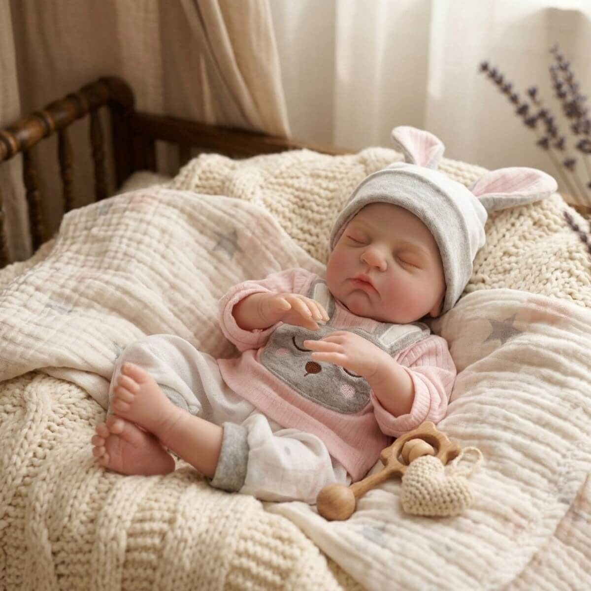 45cm Rebirth Doll Cloth Height Color Simulation Baby