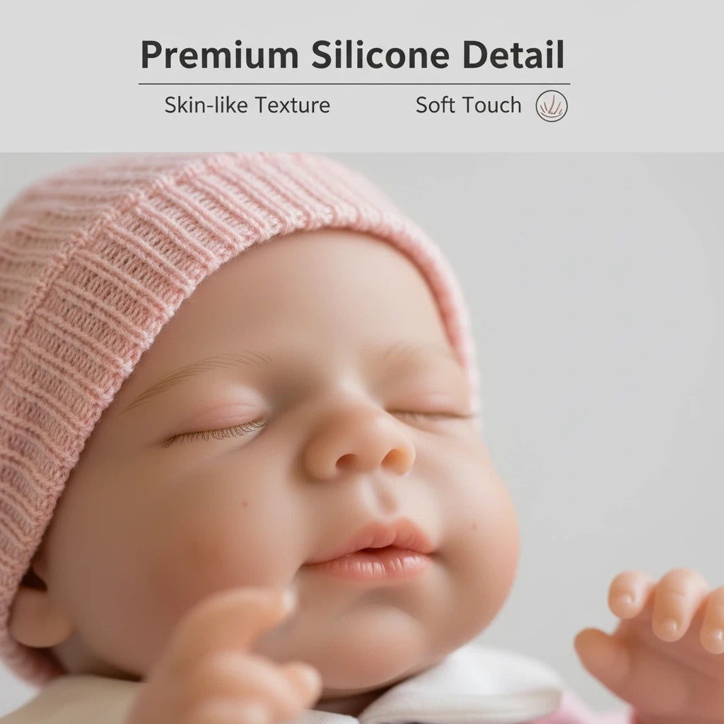 12 inch solid silicone Reborn Doll white small circular dot pascale simulation toy doll