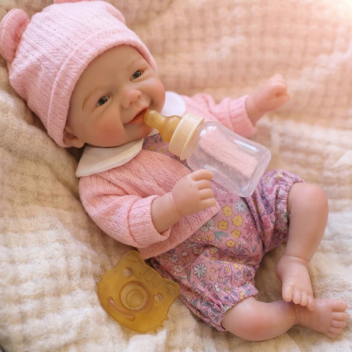 12 inch one-piece floral costume simulation doll Silicone Rebirth Doll