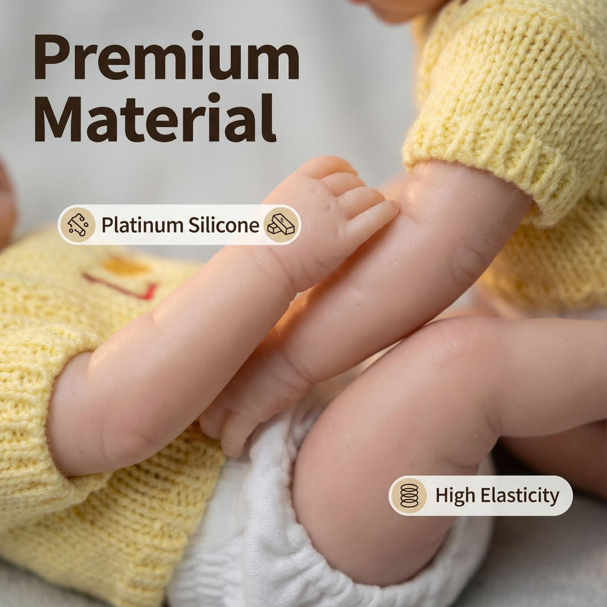 8 Inch Yellow Short Sleeve Set Full Silicone Reborn Doll