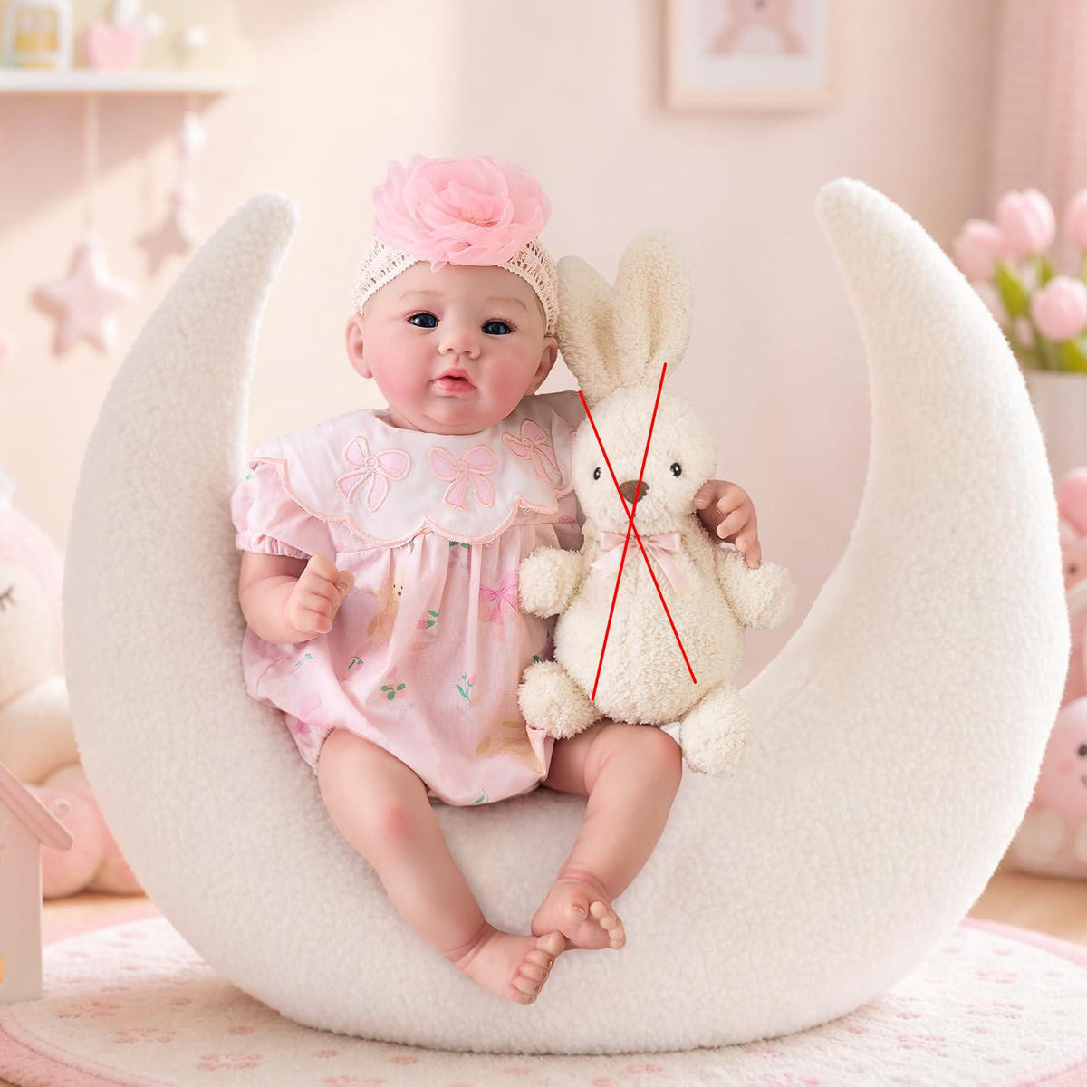 Realistic 19 inch life-like with Cloth Body Reborn baby doll gifts for kids