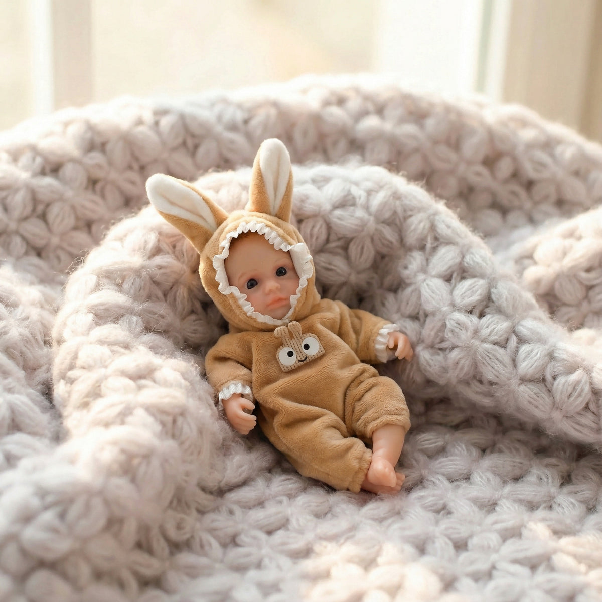 15CM Snail Small Ears Solid Silicone Rebirth Doll