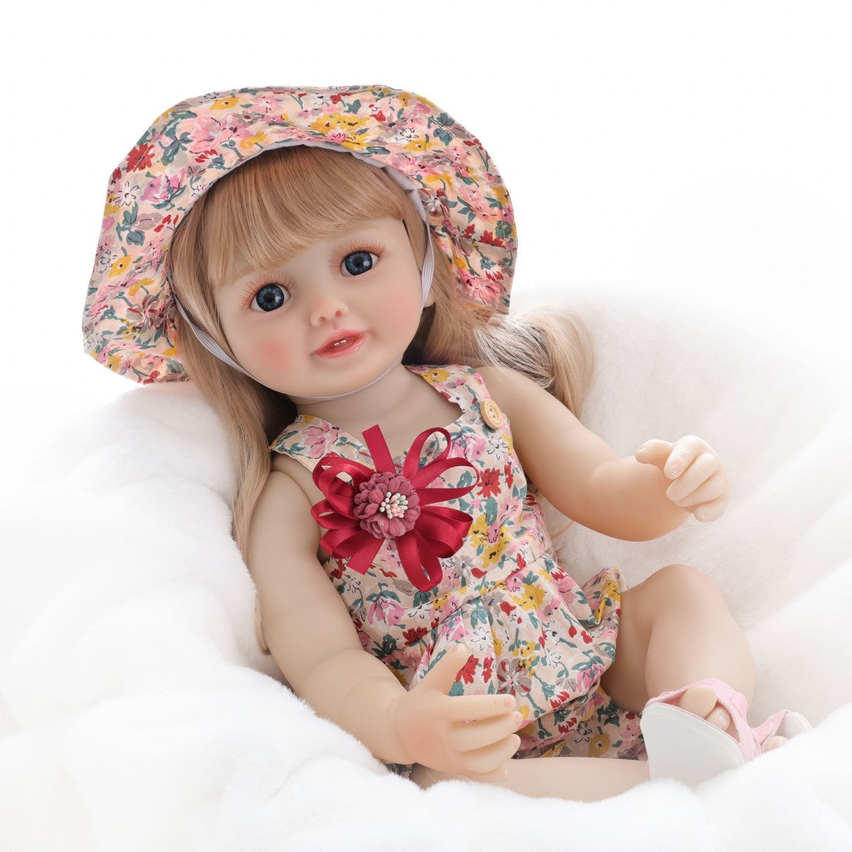 English  Russian Spanish Crying and Laughing Dialogue 22 inch Full Plastic Rebirth Doll Simulation Baby Doll Girl