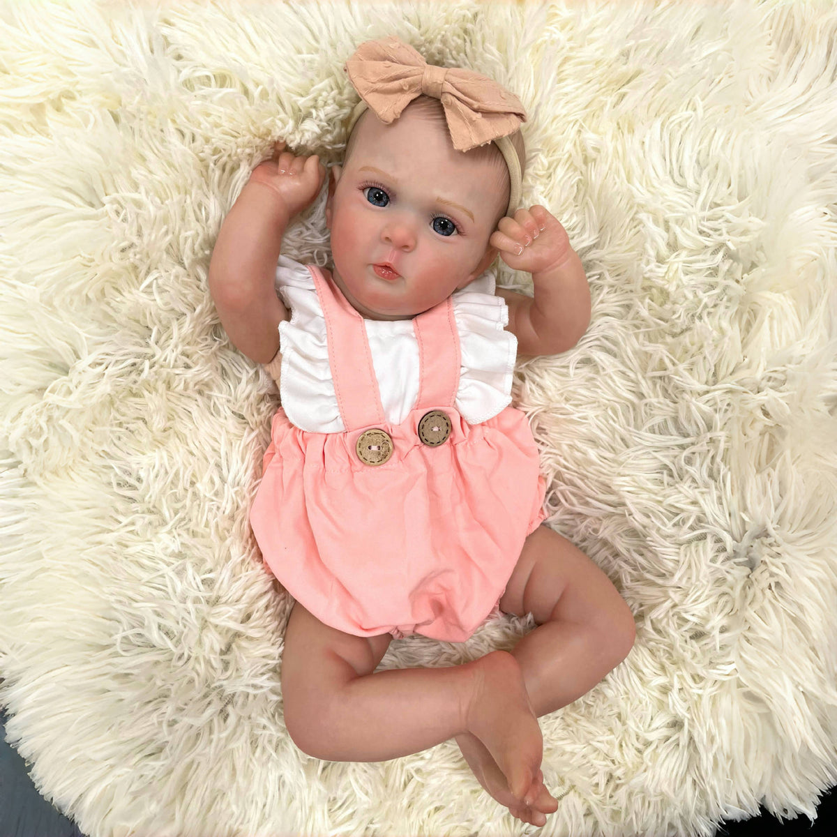 19 Inch Realistic Reborn Baby Doll with Cloth Body Handcrafted Newborn Doll Gift Toy for Little Girls Collectors