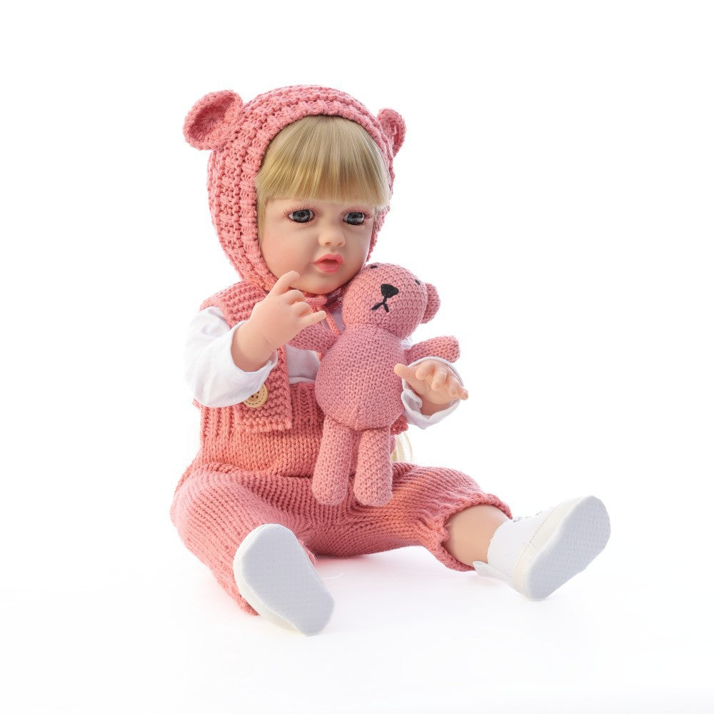 Russian English Spanish Crying and Laughing Dialogue 22 inch Full Plastic Rebirth Doll Simulation Baby Doll Girl