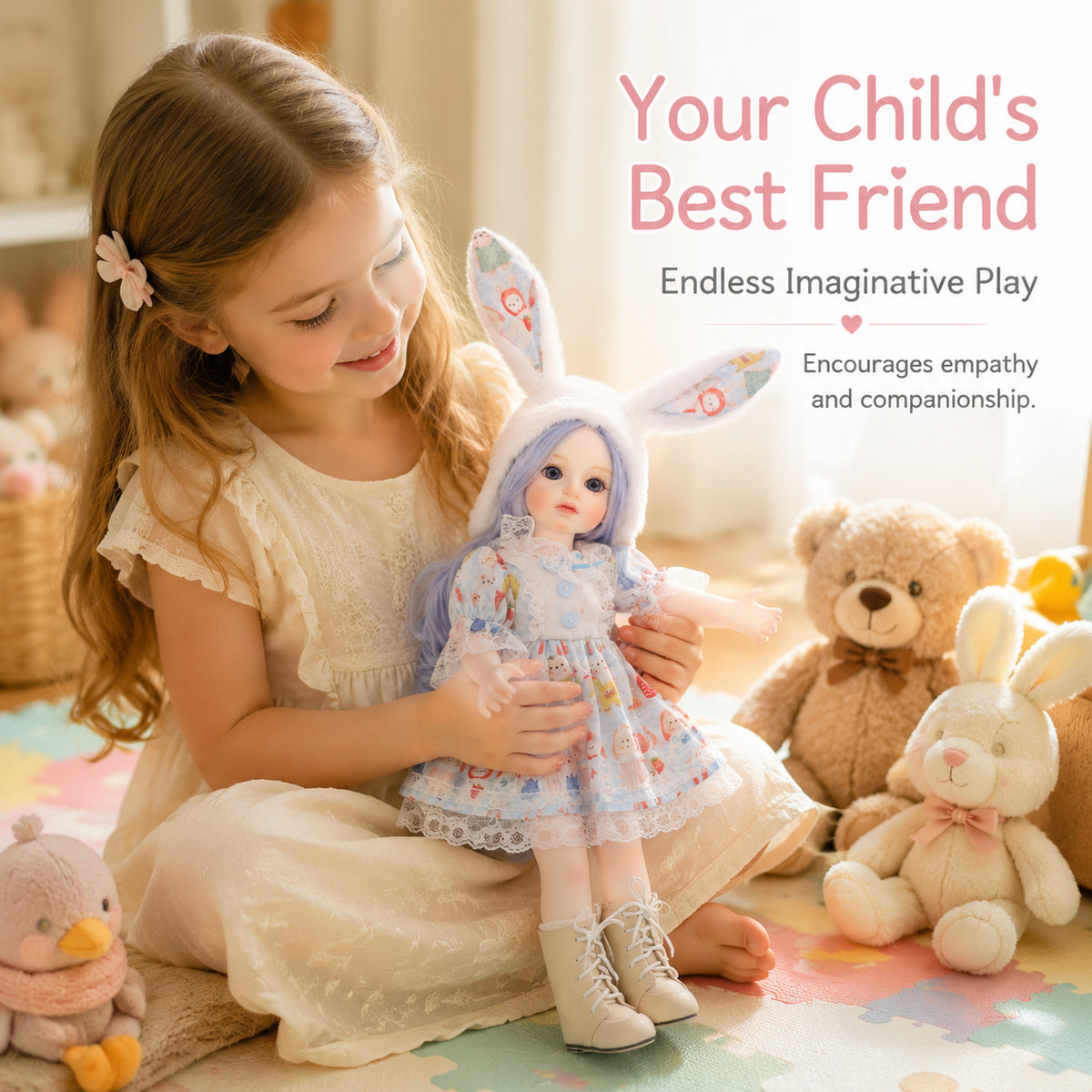 18 inch Handmade Lifelike Reborn Baby Doll with Full Vinyl Body Realistic 3D Skin Children Play Toy for Little Girls