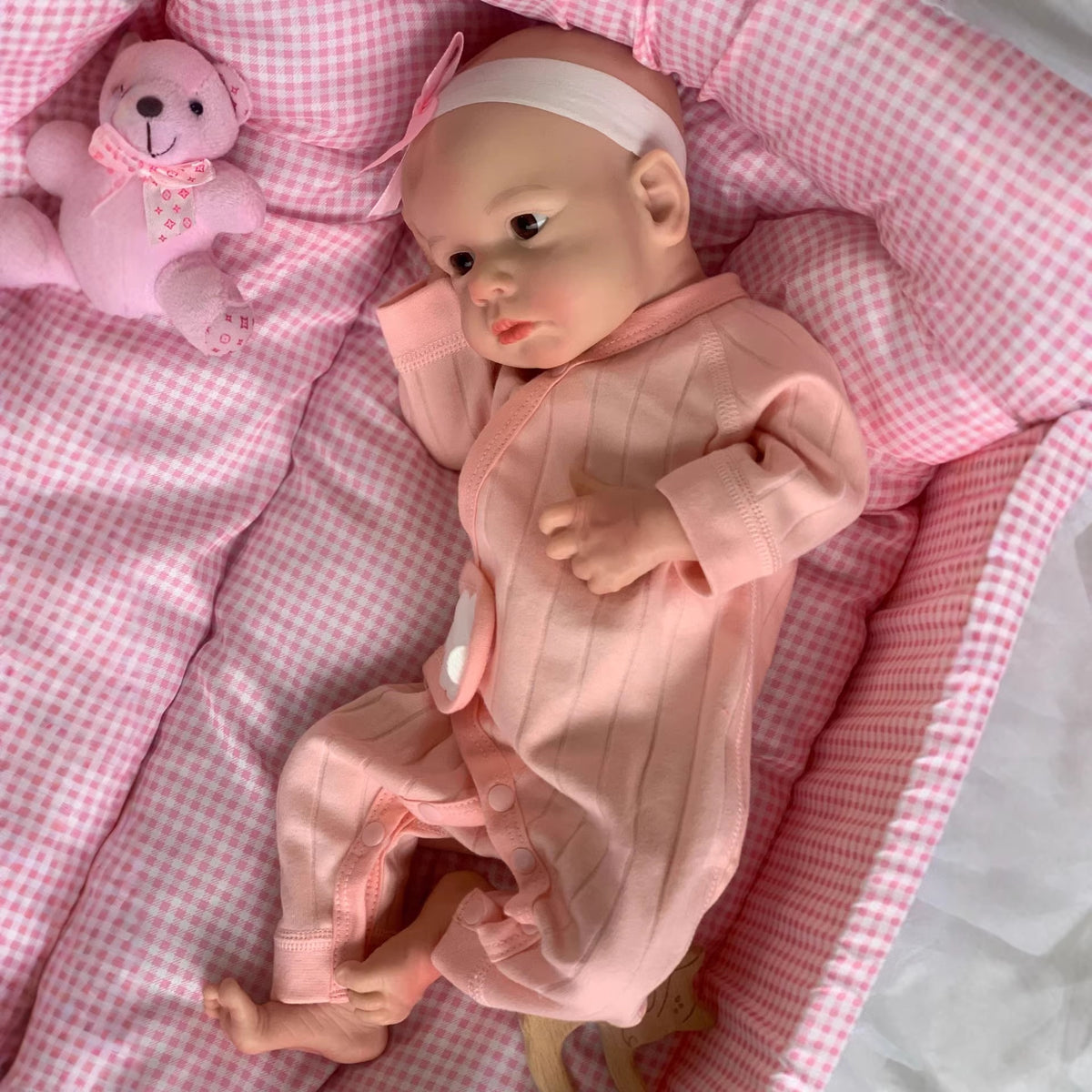 18 inch with Full Solid Silicone reborn doll soft simulation baby companion toy