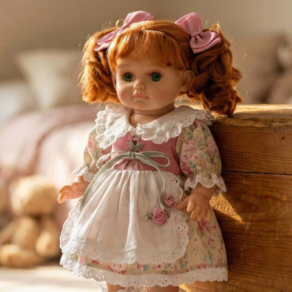 30CM full vinyl hair transplant doll girl 12 inch toy doll