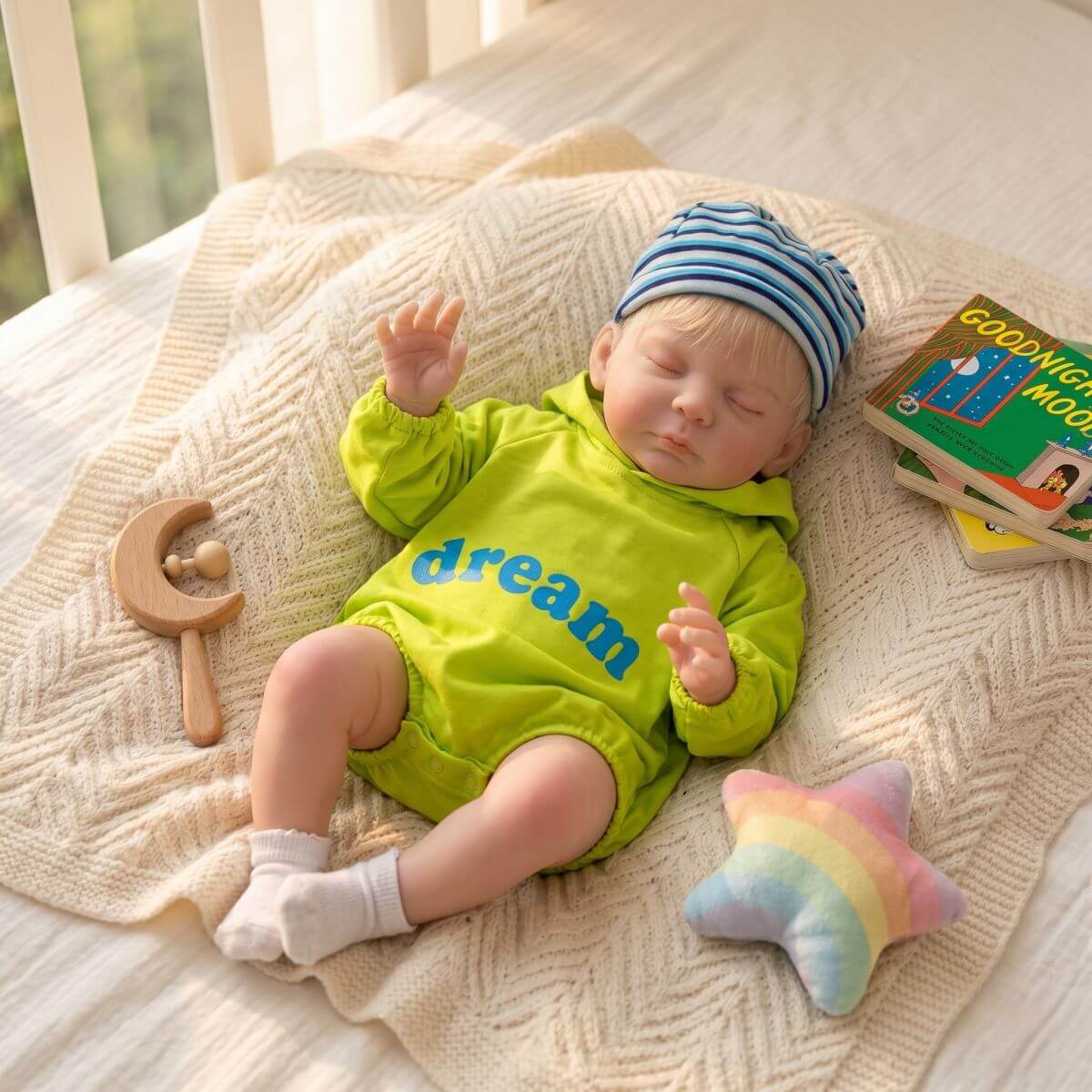 24 inch 60cm Hair Transplant Reborn Doll Cloth Body