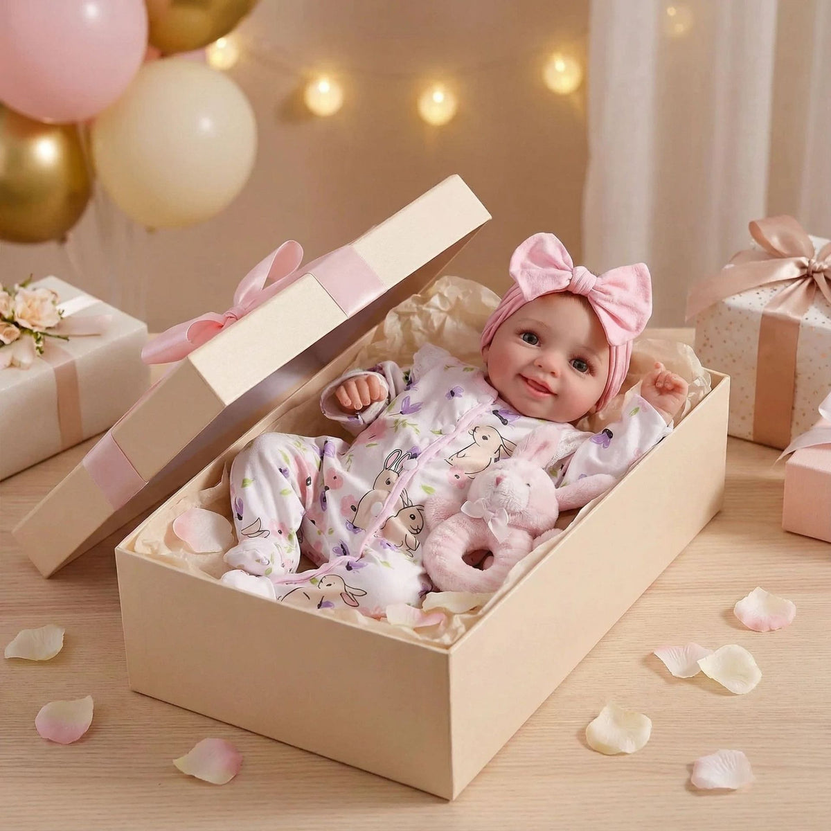 7-inch printed jumpsuit doll full vinyl reborn doll