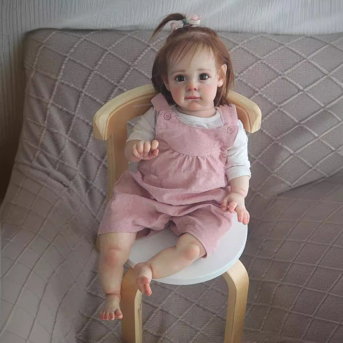 24 inch Reborn Baby Dolls Girl Toddler Handmade with Cloth Body Lifelike Newborn Gift Doll