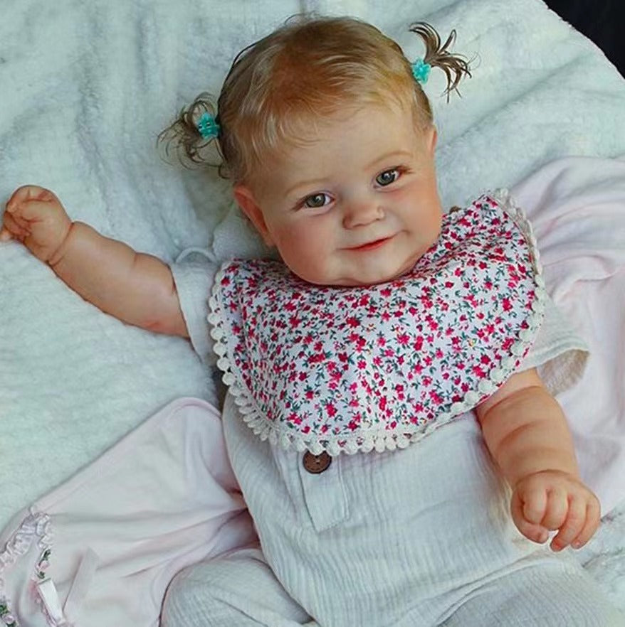 24 inch Reborn Doll Cloth Body Lifelike with Visible Veins Real Doll for gifts