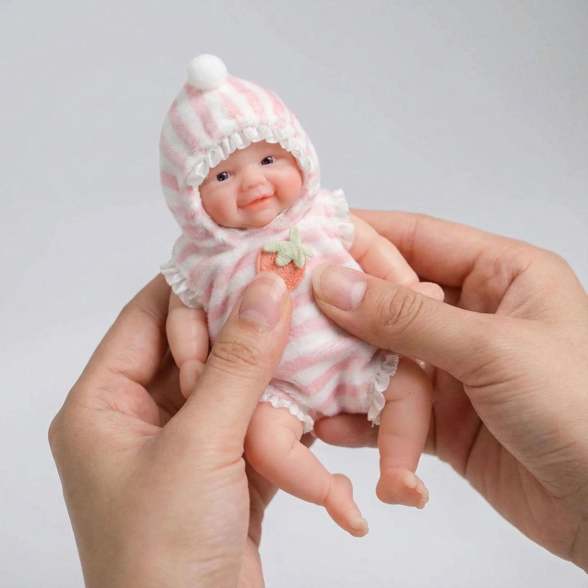 6 Inch Silicone Strawberry Printed Solid Reborn Doll