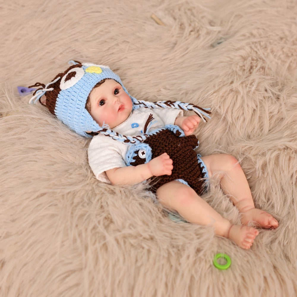 16 inch Lifelike Handcrafted Reborn Baby Dolls Full Solid Silicone Baby 3D Real Skin Kids Play Toy Gift for Girls