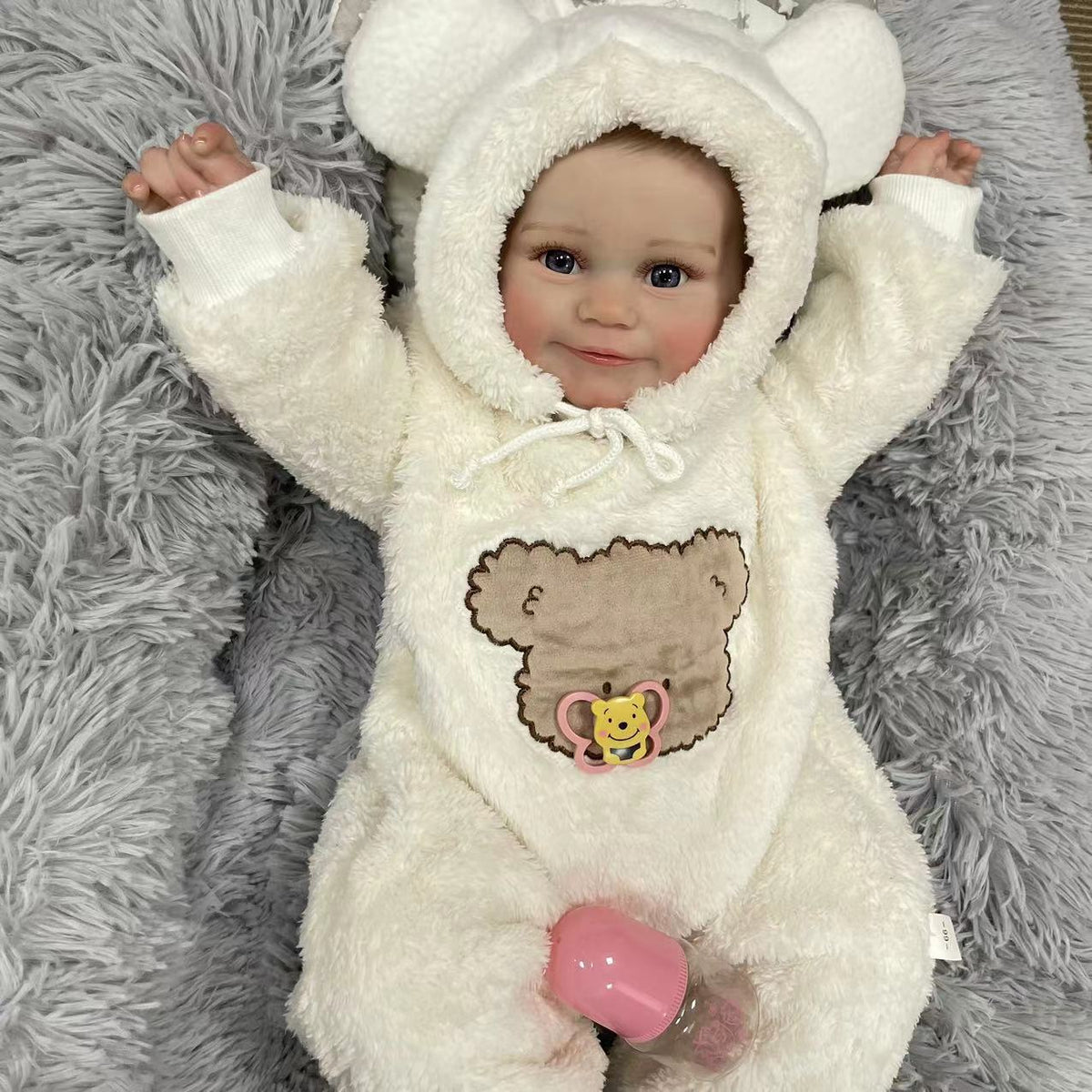 24 inch Reborn Dolls with Cloth Body Touch Soft painted hair,  Newborn Baby Dolls Toys for Girls Reborn Dolls