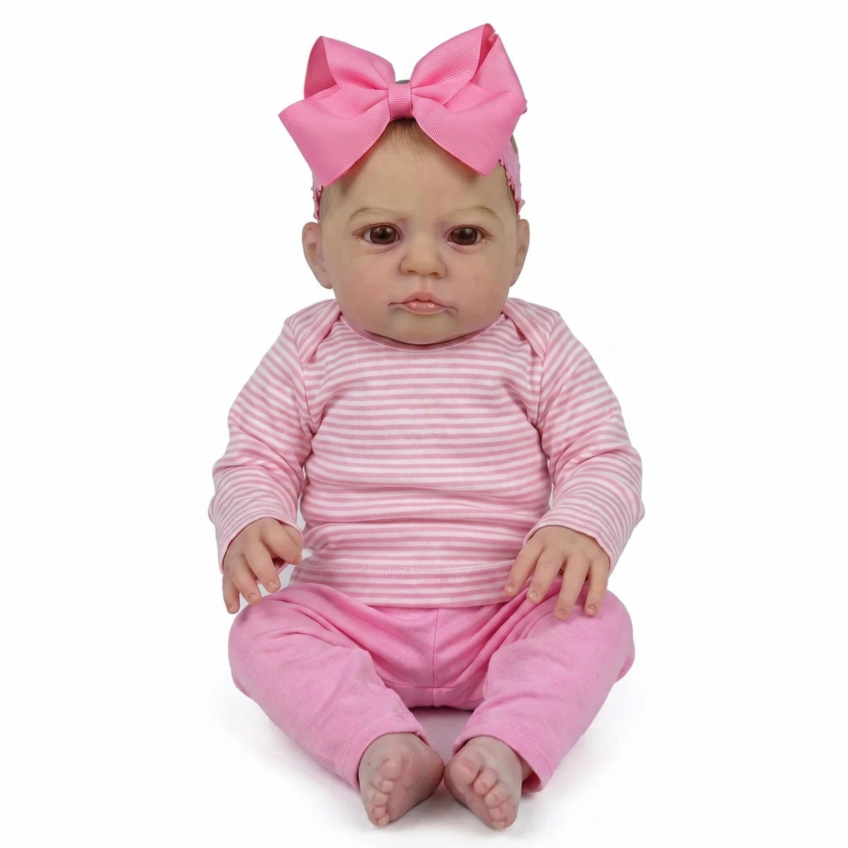 Realistic Newborn 18 inch with Cloth Body Reborn Doll Exquisitely Hand Painted Face For Nursery Display & Pretend Play
