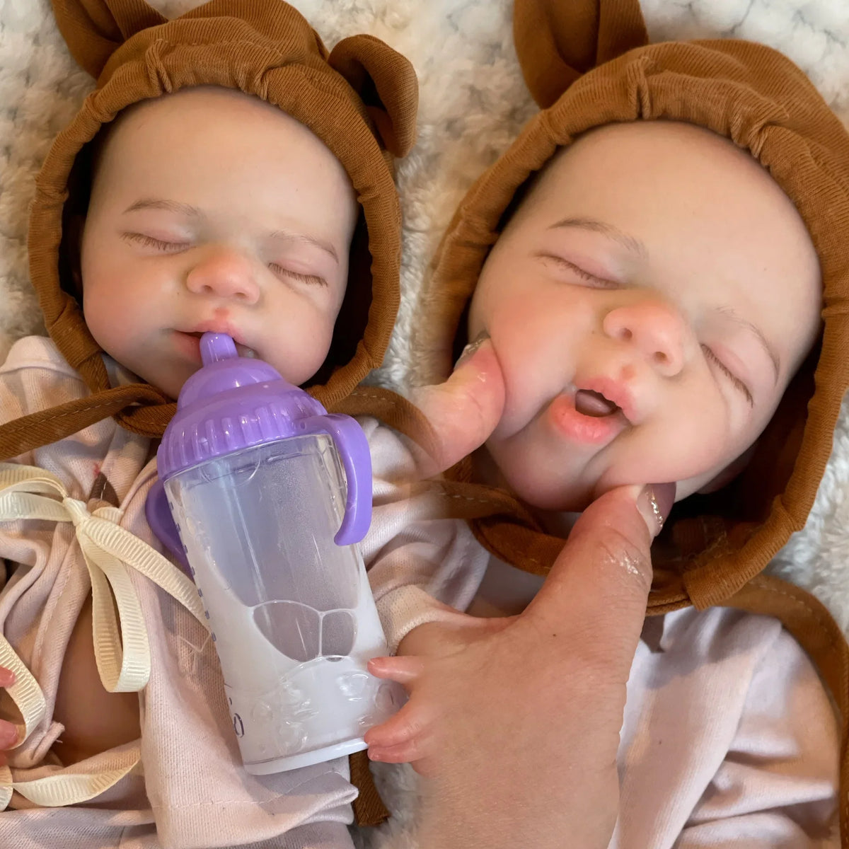 12-Inch/30cm Real Solid Silicone Twin Girls - Lifelike Full Body Mini Reborn Sisters Set - Reborn Doll Australia