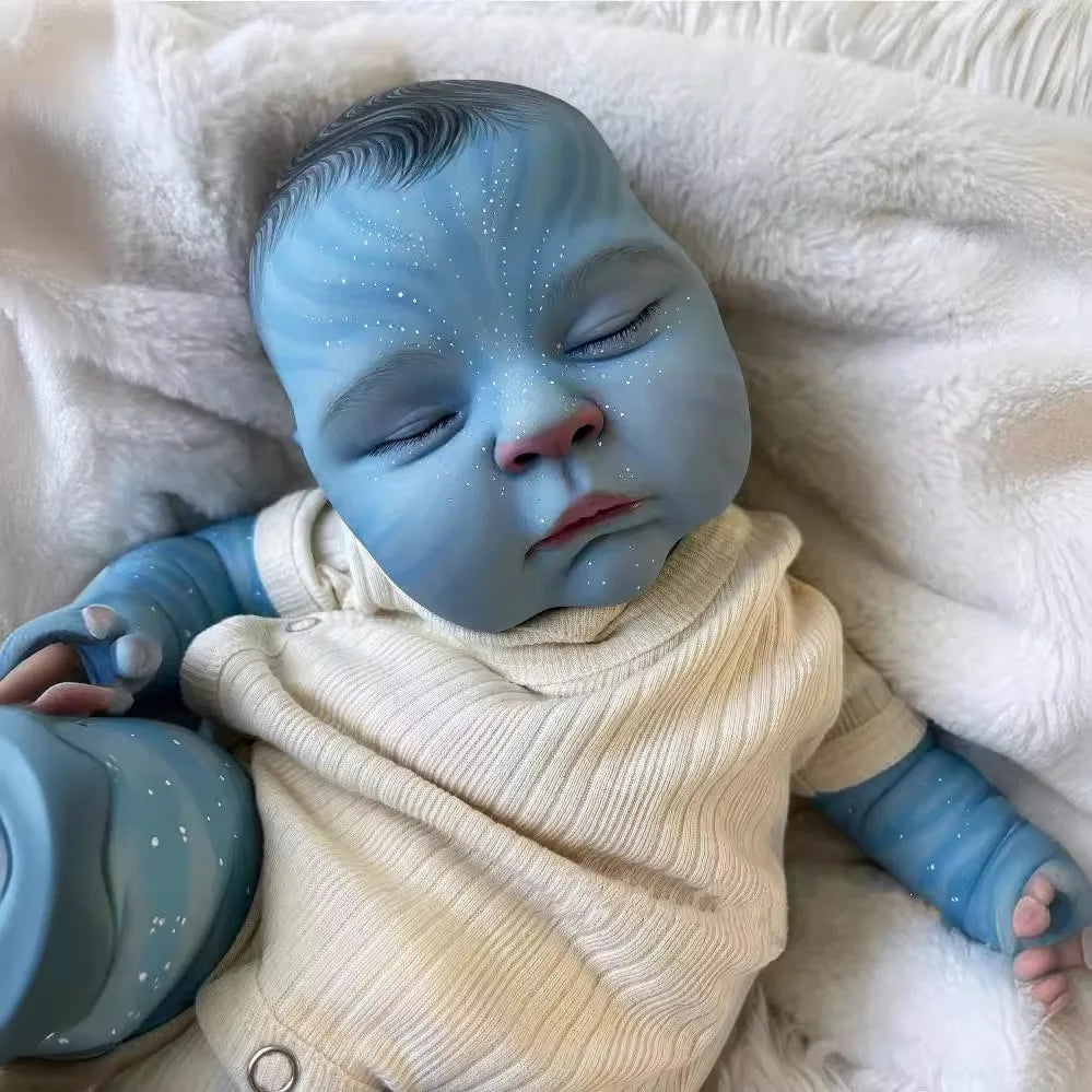 18-Inch/45cm Avatar Reborn Doll - Full Body Vinyl Waterproof 3D Skin Art - Reborn Doll Australia