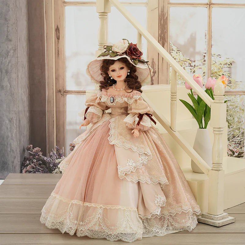 22-INCH/55CM ANTIQUE PALACE-STYLE VICTORIAN PORCELAIN DOLLS WITH GORGEOUS DRESS - Reborn Doll Australia