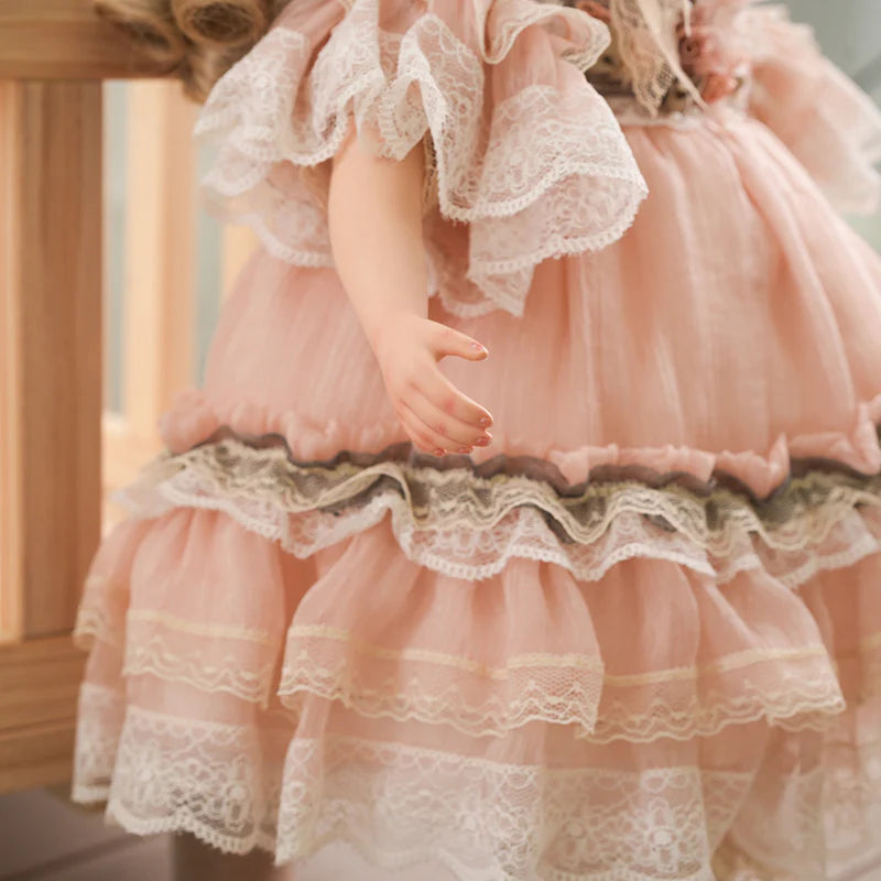 VINTAGE PORCELAIN DOLLS HAND-PAINTED PALACE COURT BISQUE DOLLS 18 INCH/45CM - Reborn Doll Australia