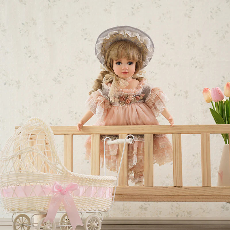 VINTAGE PORCELAIN DOLLS HAND-PAINTED PALACE COURT BISQUE DOLLS 18 INCH/45CM - Reborn Doll Australia