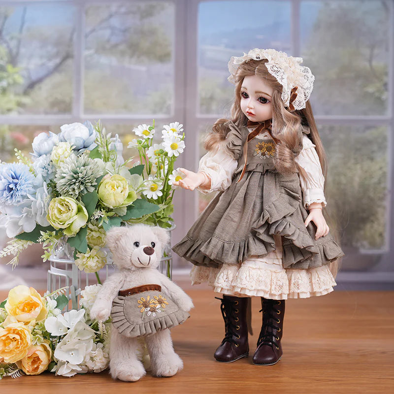 PASTORAL COUNTRY‑STYLE BALL‑JOINTED DOLL (BJD) 18‑INCH/45CM COLLECTIBLE - Reborn Doll Australia