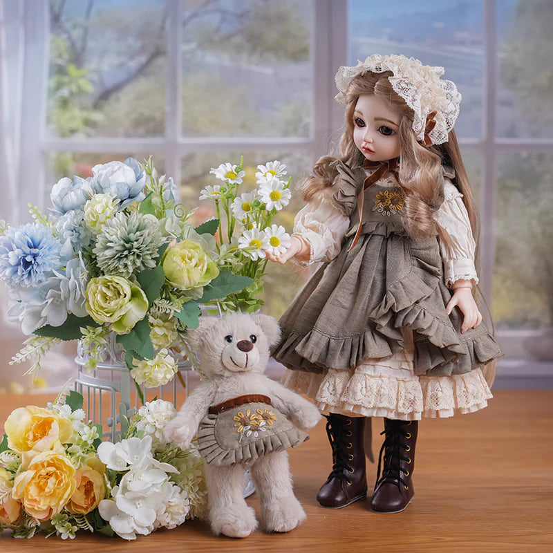 PASTORAL COUNTRY‑STYLE BALL‑JOINTED DOLL (BJD) 18‑INCH/45CM COLLECTIBLE - Reborn Doll Australia