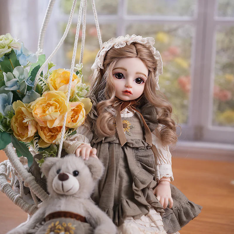 PASTORAL COUNTRY‑STYLE BALL‑JOINTED DOLL (BJD) 18‑INCH/45CM COLLECTIBLE - Reborn Doll Australia