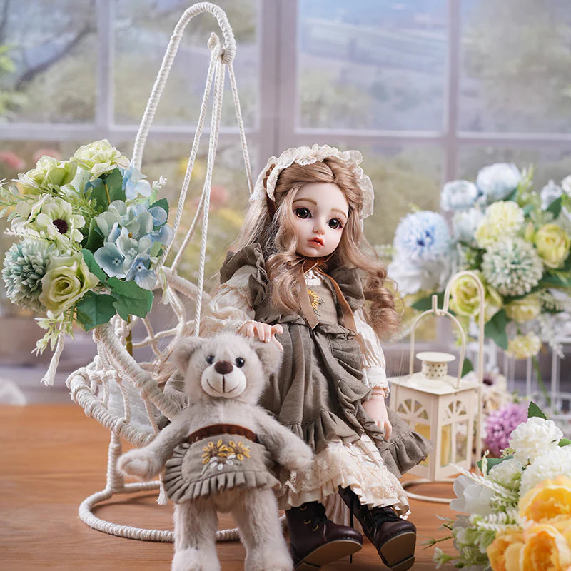PASTORAL COUNTRY‑STYLE BALL‑JOINTED DOLL (BJD) 18‑INCH/45CM COLLECTIBLE - Reborn Doll Australia