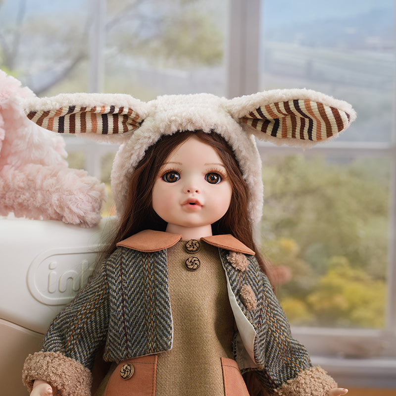 Hand‑Painted Porcelain & Fabric Dress-up Pastoral‑Style 16‑Inch/40cm Doll - Reborn Doll Australia