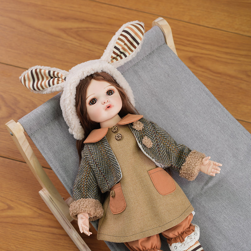 Hand‑Painted Porcelain & Fabric Dress-up Pastoral‑Style 16‑Inch/40cm Doll - Reborn Doll Australia